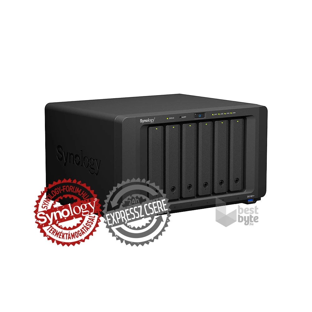 Synology DiskStation DS1621+ (4G) 6x SSD/HDD NAS + regisztrációs kártya