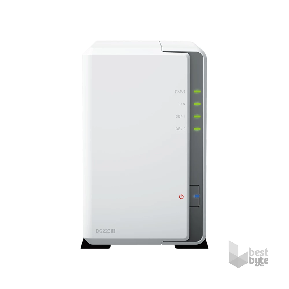 Synology DiskStation DS223j 2-lemezes 4×1,7 GHz CPU 1GB RAM NAS + regisztrációs kártya