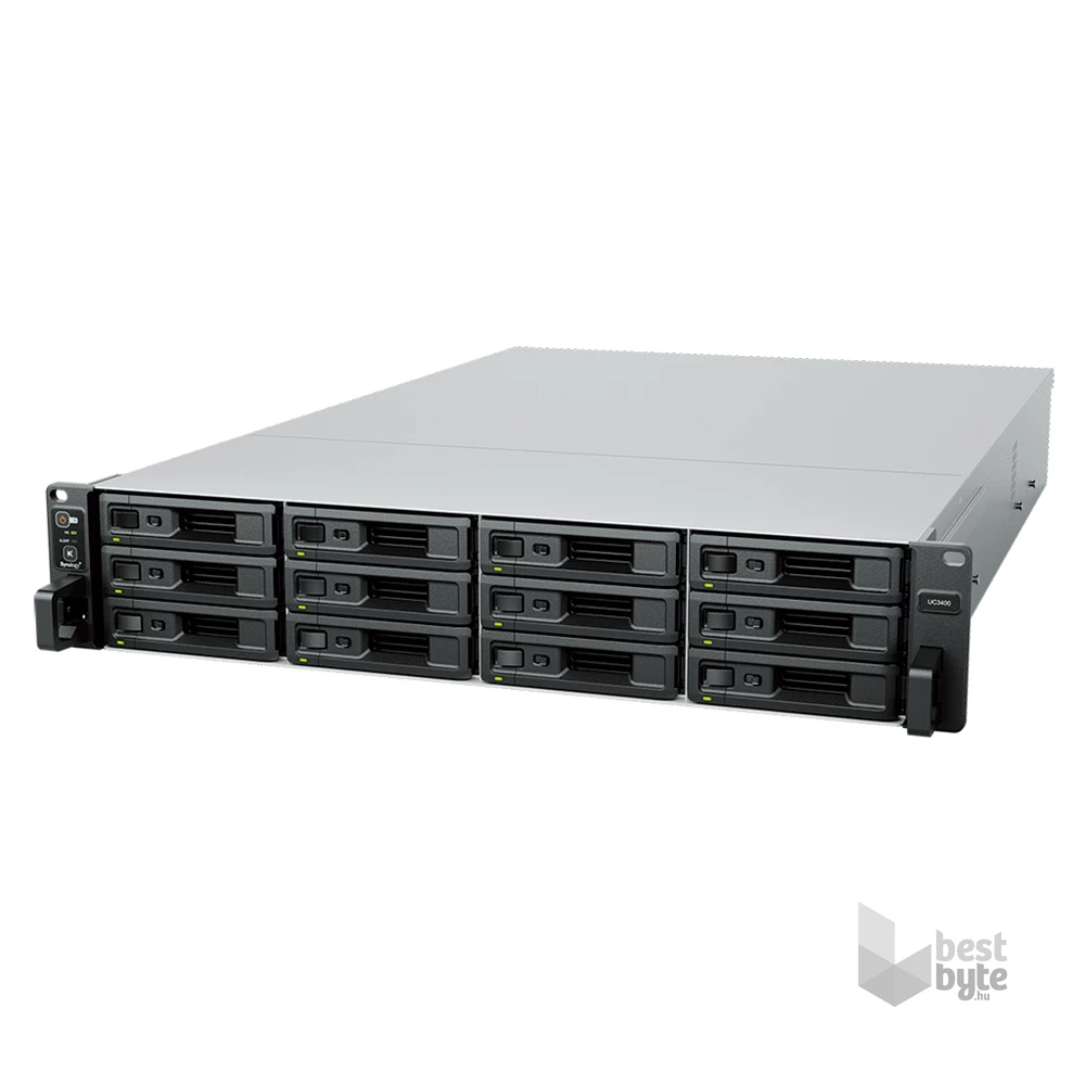 Synology UC3400 12x SSD/HDD 2U rackbe szerelhető Unified Controller SAN
