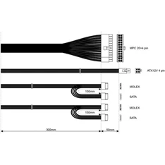 Akyga 300W - 8cm - AK-S1-300 tápegység