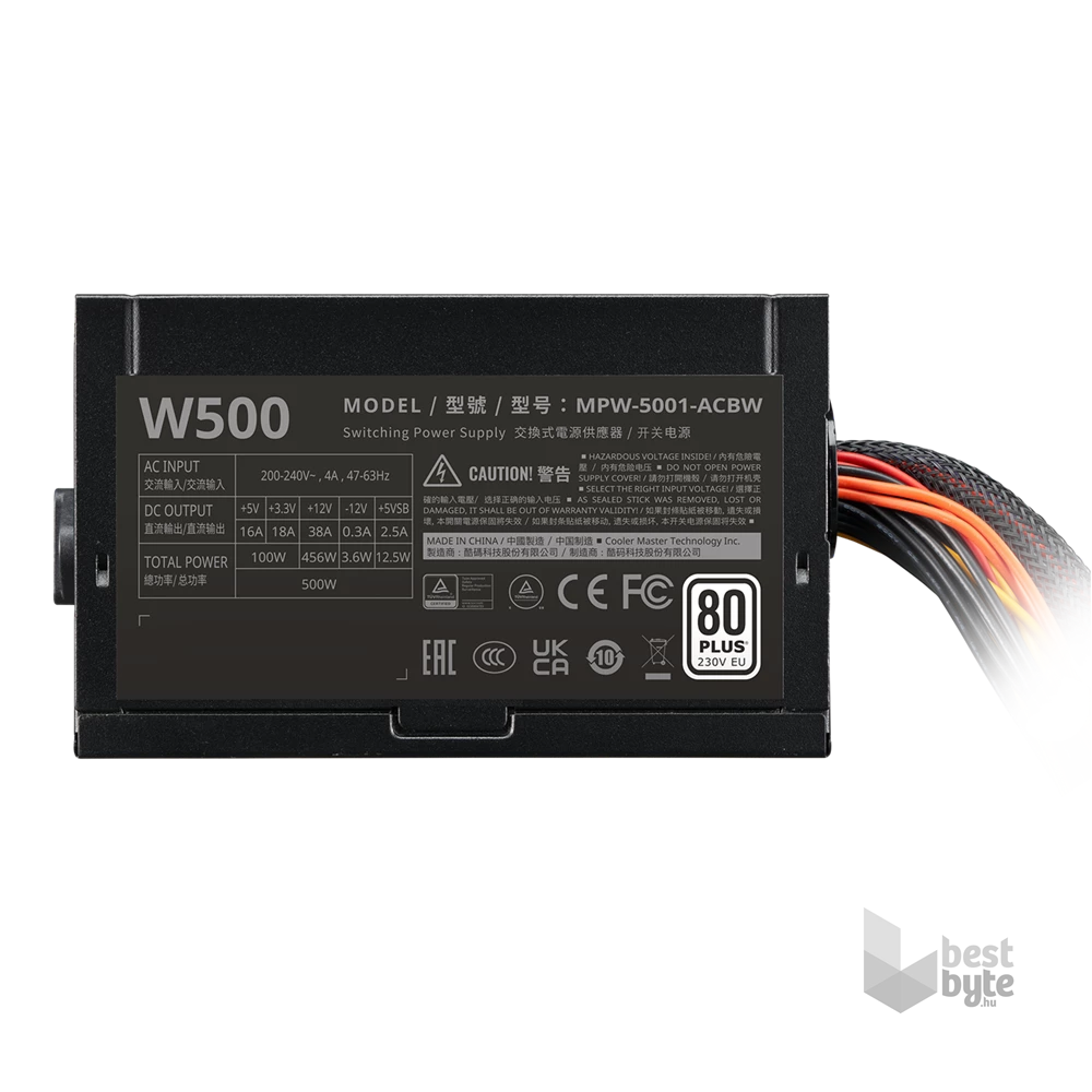 TÁP Cooler Master 500W - Elite NEX W500 230V - MPW-5001-ACBW-BEU