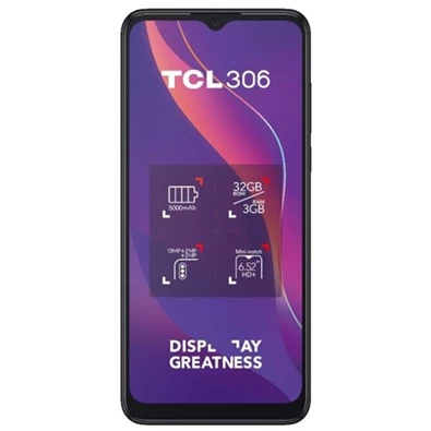 TCL 306 3/32GB Dual SIM kártyafüggetlen okostelefon - szürke (Android)