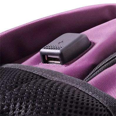 TOO 15,6" USB portos lila hátizsák