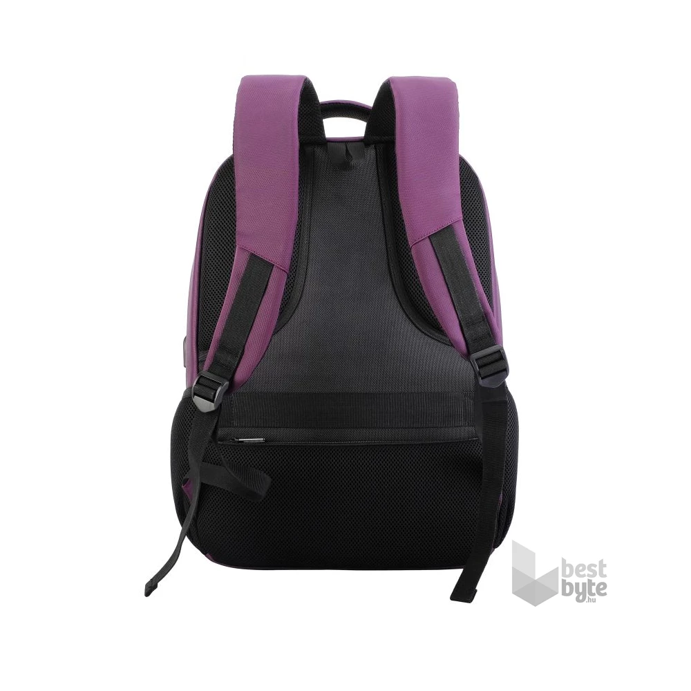 TOO 15,6" USB portos lila hátizsák