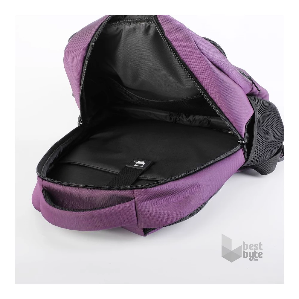 TOO 15,6" USB portos lila hátizsák