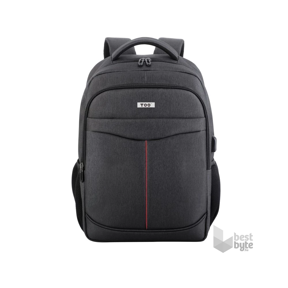 TOO 15,6" USB portos szürke hátizsák