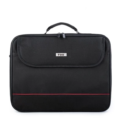 TOO 15,6" fekete notebook táska piros dekor csíkkal