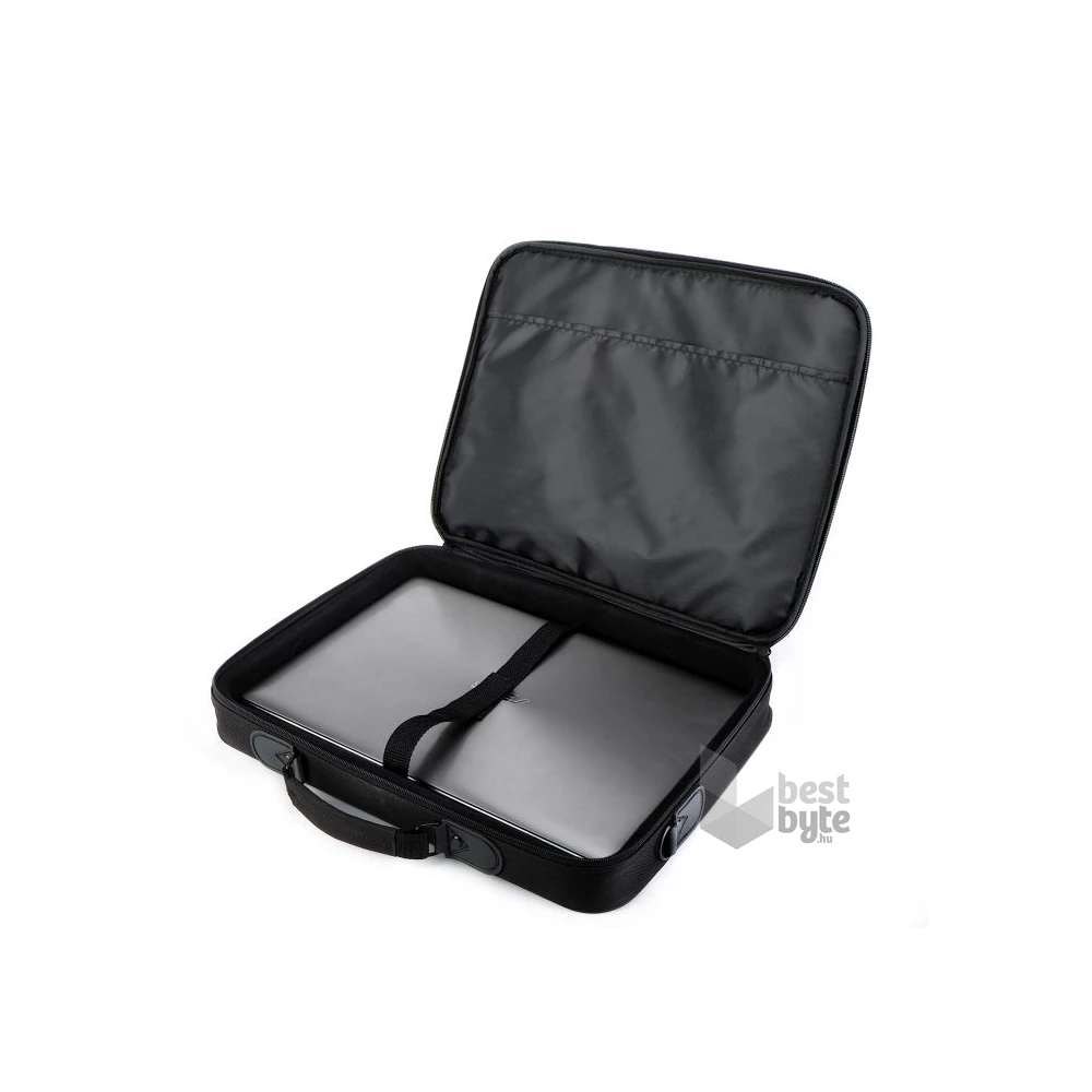 TOO 15,6" fekete notebook táska piros dekor csíkkal