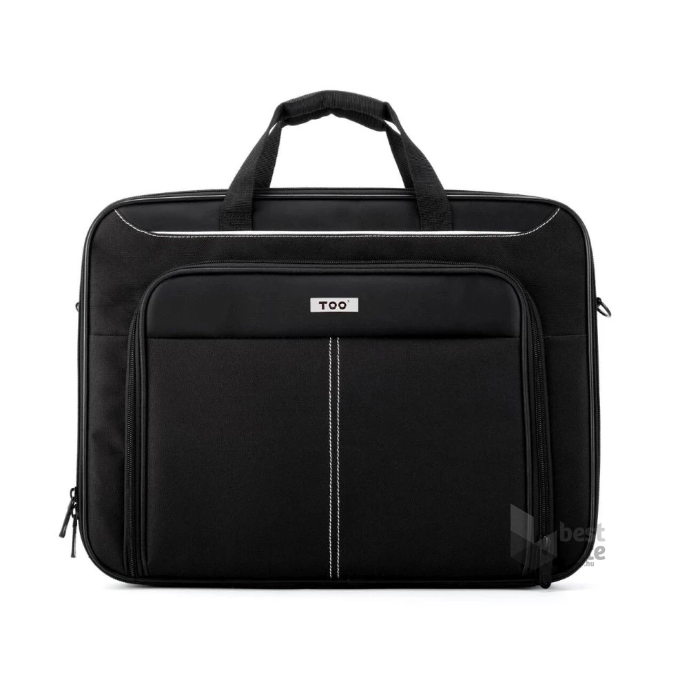 TOO 15,6" fekete notebook táska fehér dekor csíkkal