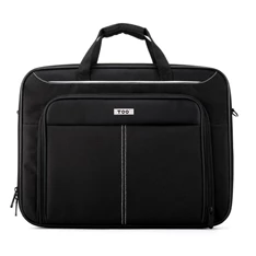 TOO 15,6" fekete notebook táska fehér dekor csíkkal (Újszerű)