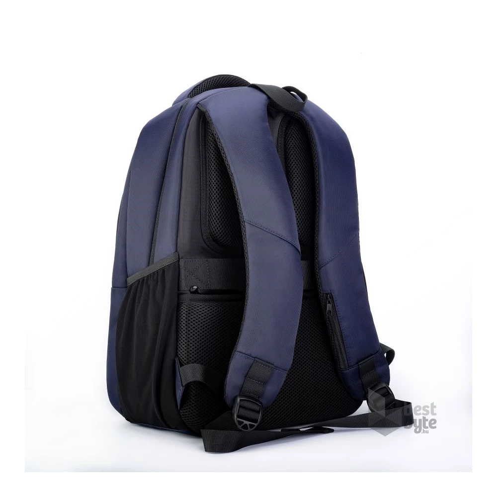 TOO 15,6" lopásbiztos/USB portos kék hátizsák