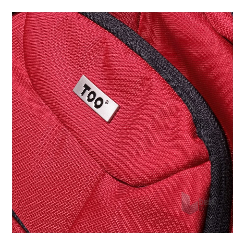 TOO 15,6" lopásbiztos/USB portos piros hátizsák