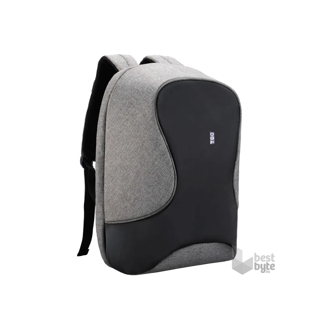 TOO 15,6" lopásbiztos/vízálló/USB portos szürke hátizsák