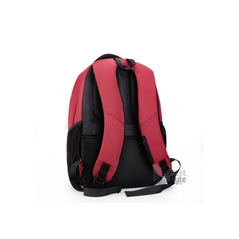 TOO 15,6" lopásbiztos/USB portos piros hátizsák