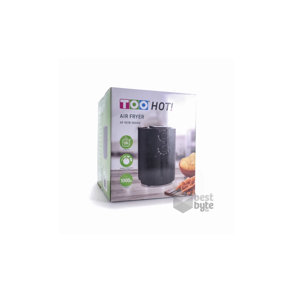 TOO AF-107B-1000 W fekete 1,8 L forrólevegős sütő (air fryer/airfryer)