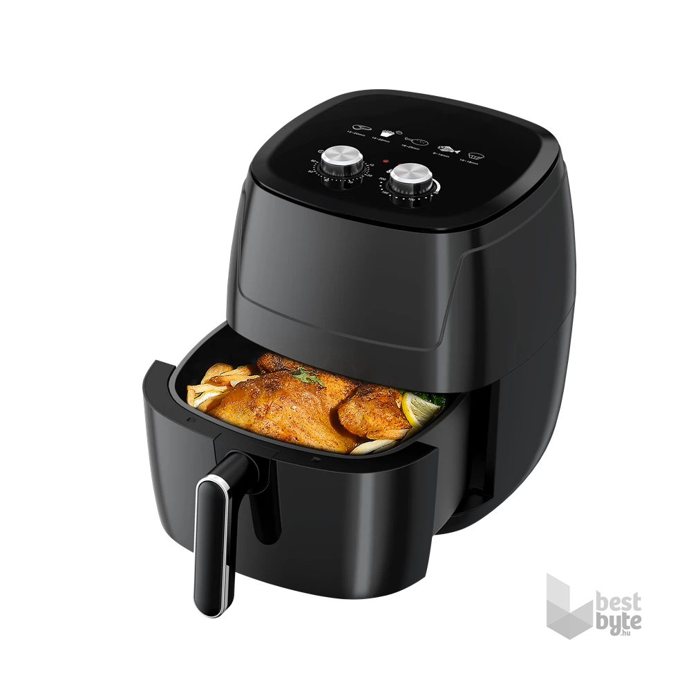 TOO AF-110B-1350 W fekete 5,2 L forrólevegős sütő (air fryer/airfryer)