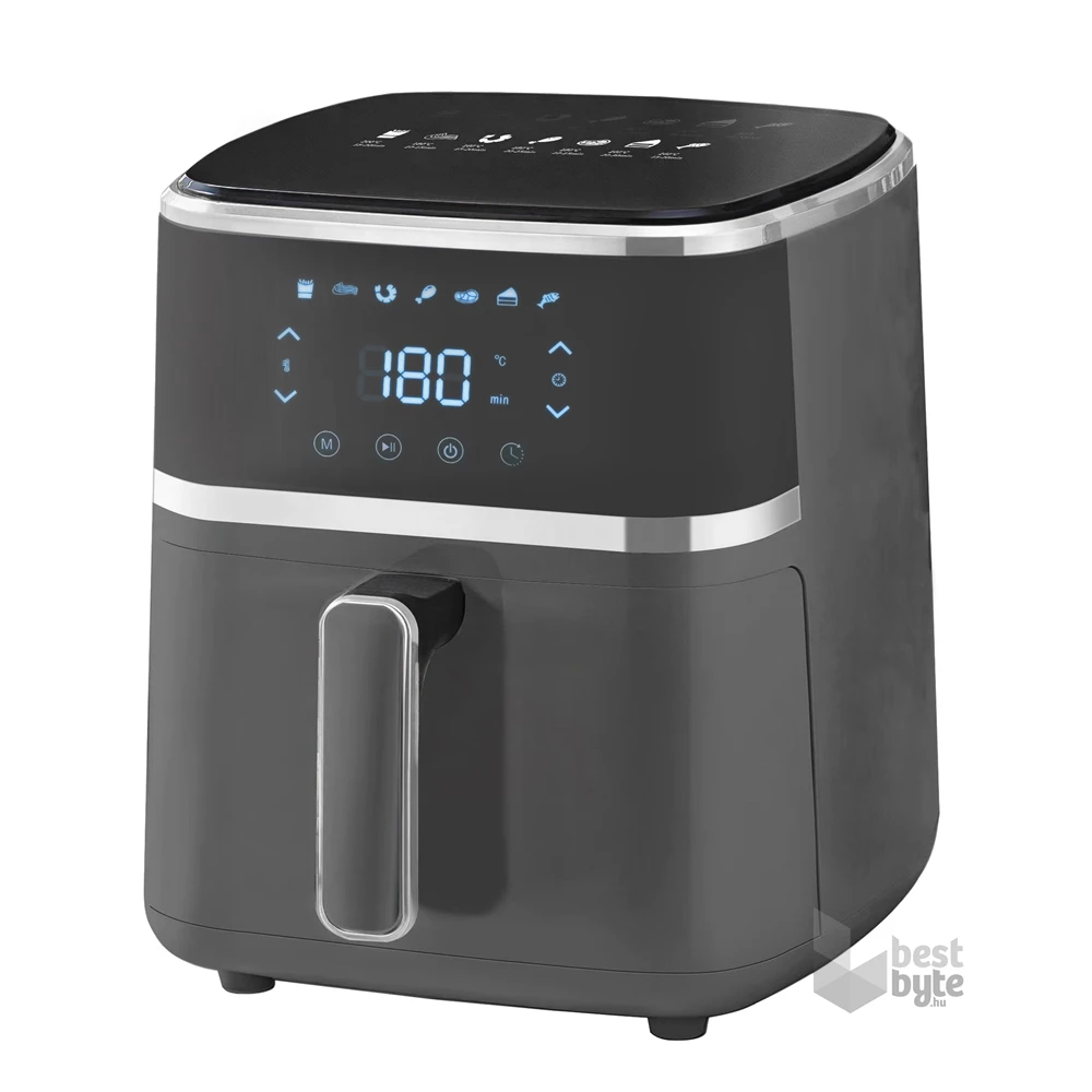 TOO AF-140B-1400 W fekete 5 L forrólevegős sütő (air fryer/airfryer) digitális vezérléssel 