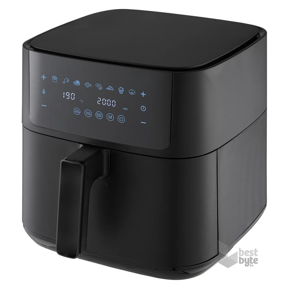 TOO AF-850-B-1800 W fekete 8 L forrólevegős sütő (air fryer/airfryer) digitális vezérléssel 