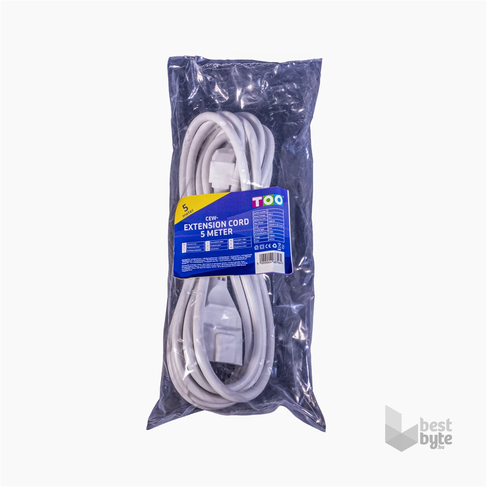 TOO CEW-150 5 méter 3x1.5mm2 fehér hosszabbító