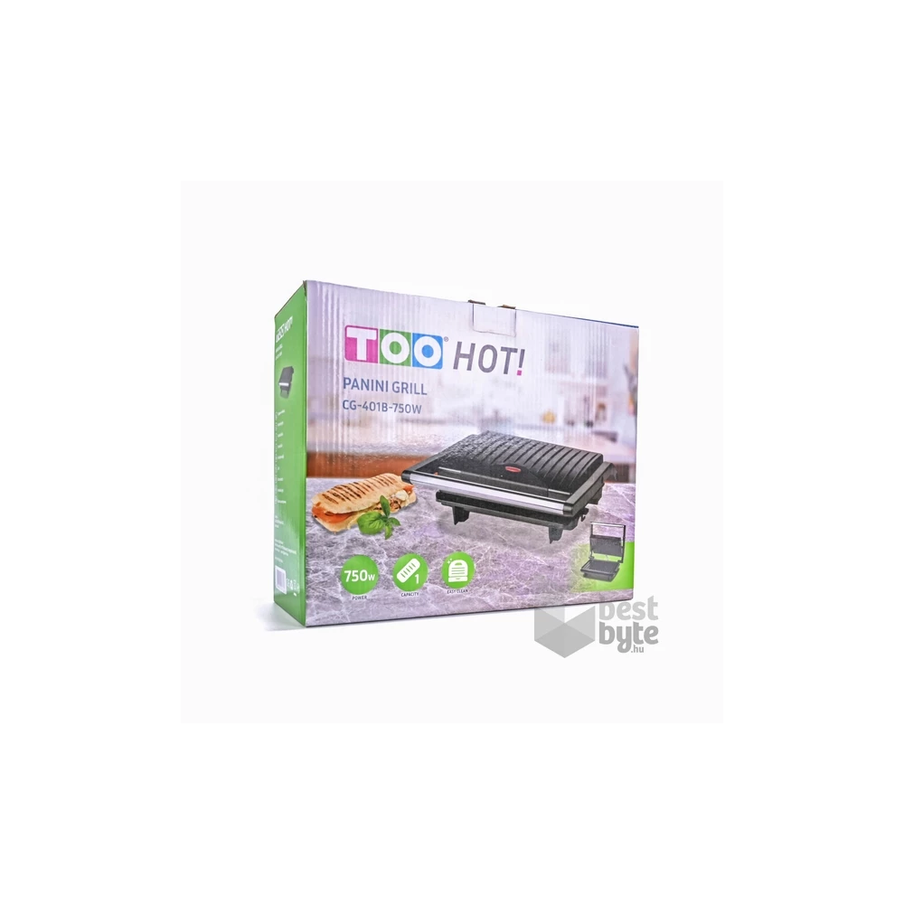 TOO CG-401B-750W fekete kontakt grill