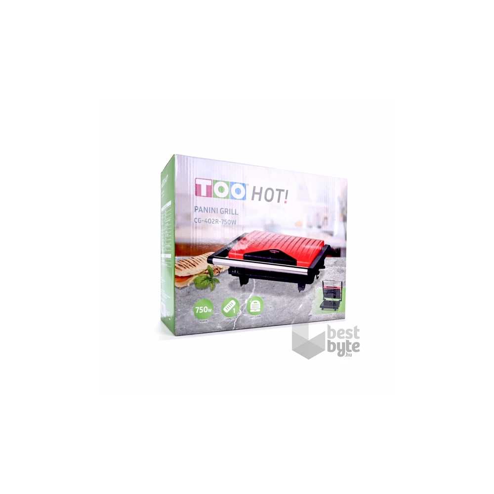 TOO CG-402R-750W piros kontakt grill