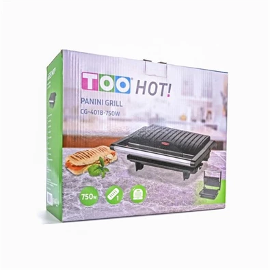 TOO CG-401B-750W fekete kontakt grill (Újracsomagolt)