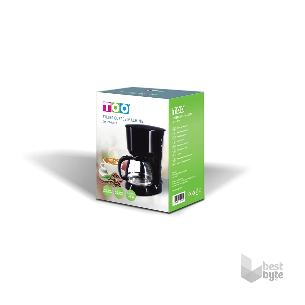 TOO CM-125-100 fekete filteres kávéfőző