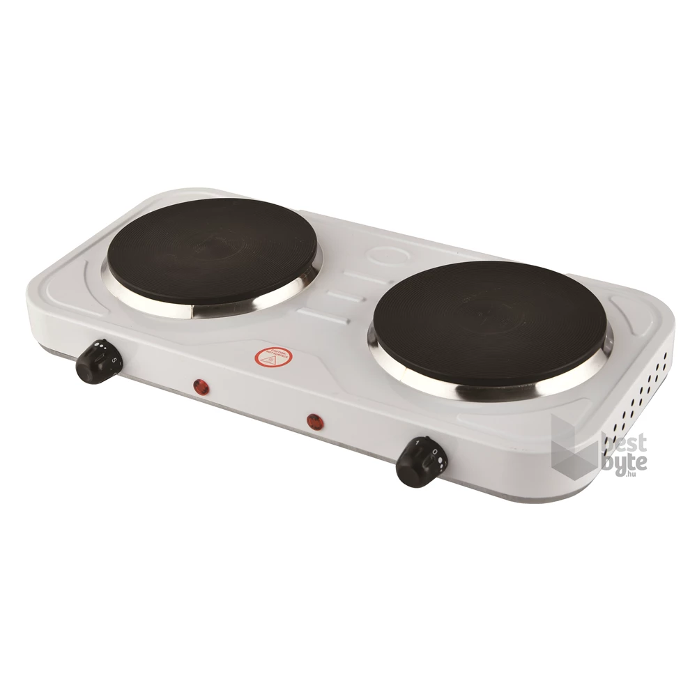 TOO DHP-500WH-2000W fehér dupla elektromos főzőlap 1.000W+1.000W