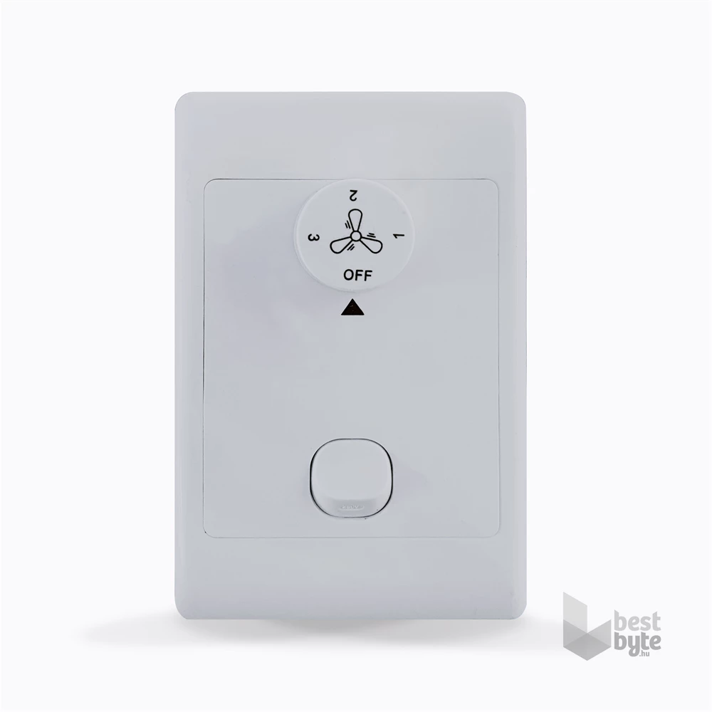 TOO FANC-120-333-W fali kapcsolós mennyezeti ventilátor LED világítással, 120 cm