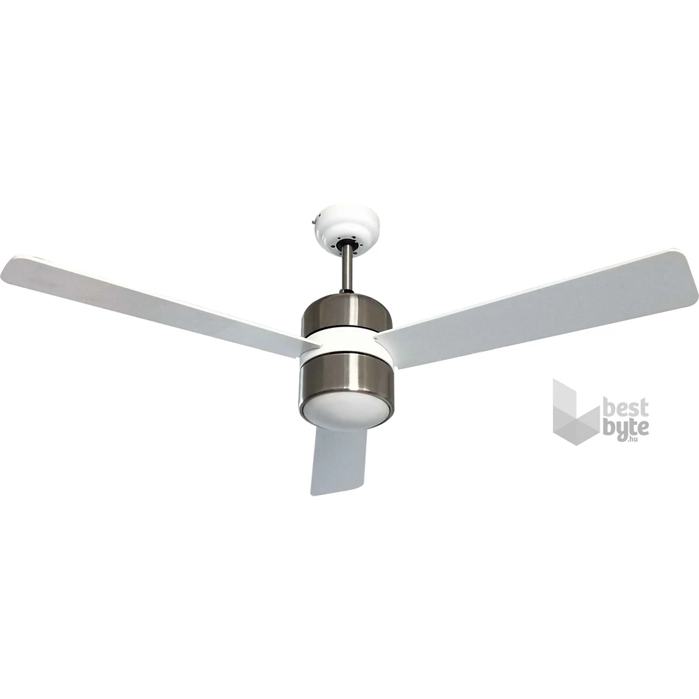 TOO FANC-120-333-W fali kapcsolós mennyezeti ventilátor LED világítással, 120 cm