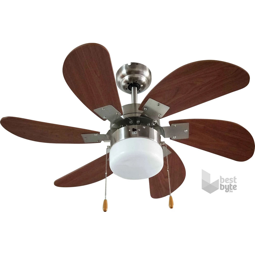 TOO mennyezeti ventilátor, LED világítással - fa mintás (Újszerű)
