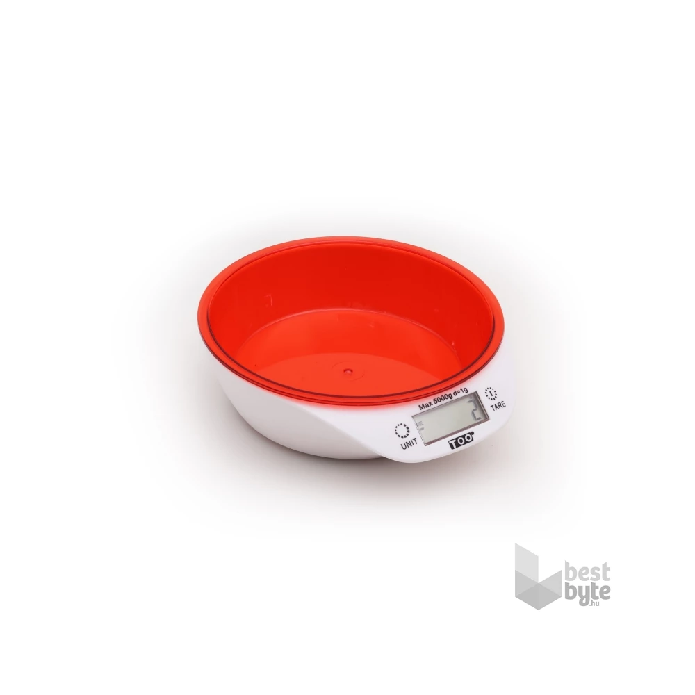 TOO KBSC-300-R piros tálas konyhai mérleg