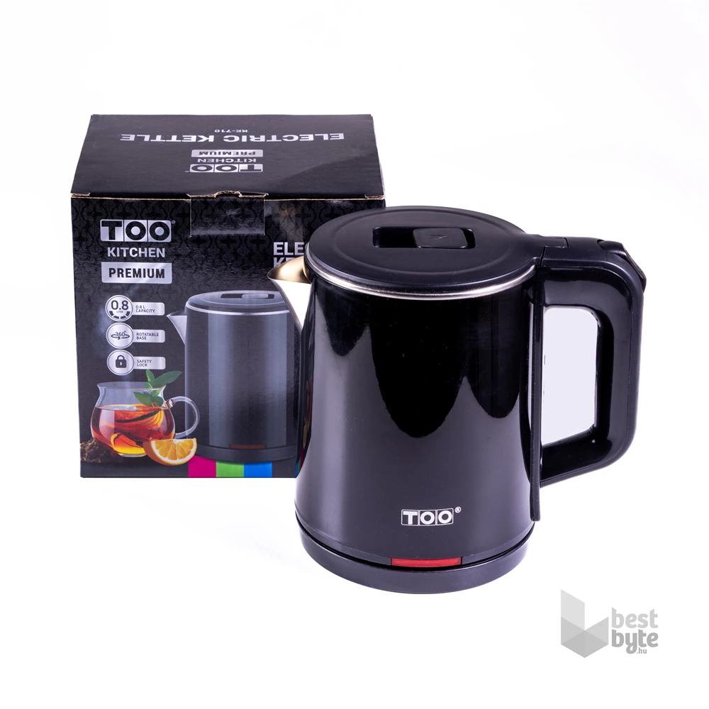TOO KE-710 0,8L-es fekete prémium vízforraló