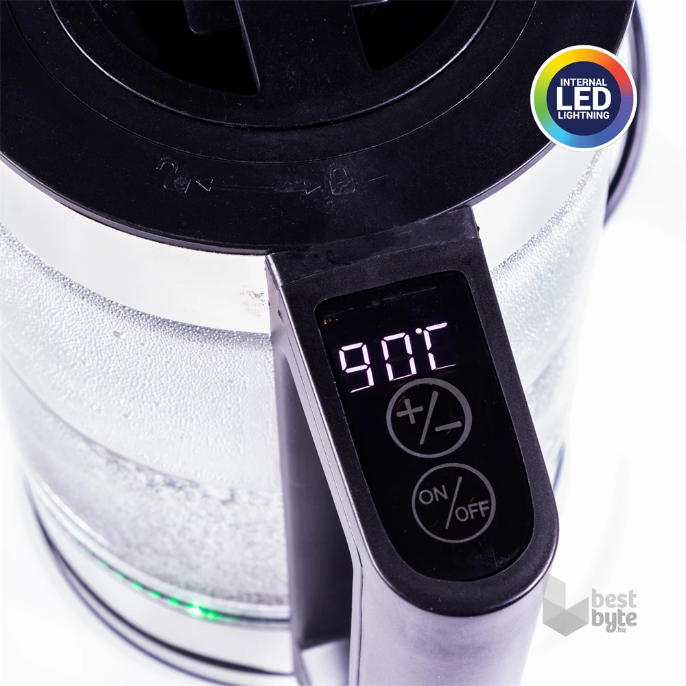 TOO KE-830 1,8 L-es LED-es prémium üveg vízforraló
