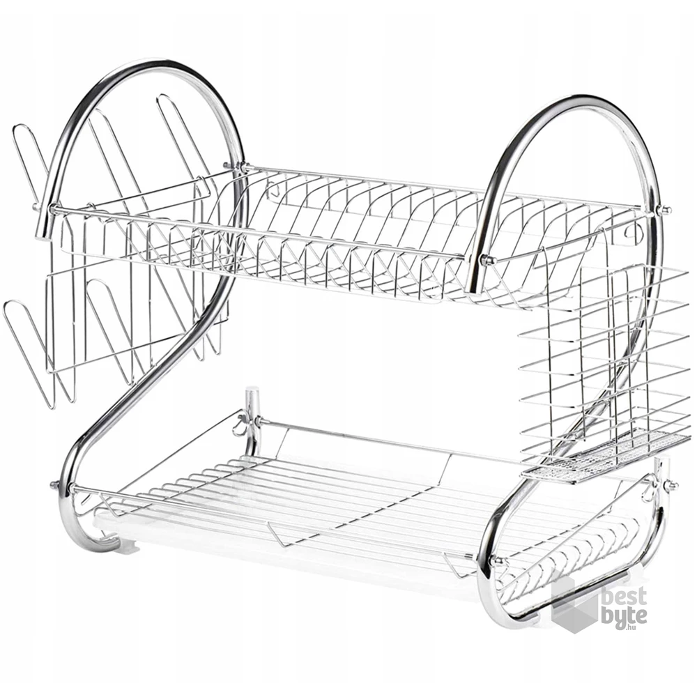 TOO KT-581 Kétszintes MINI fém konyhai edényszárító 25x36x36cm