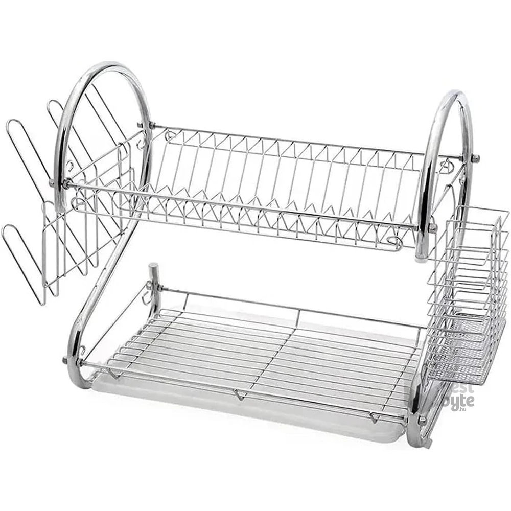TOO KT-581 Kétszintes MINI fém konyhai edényszárító 25x36x36cm
