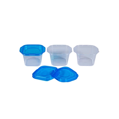TOO KT-076 3db-os 280ml-es négyzet alakú ételtároló doboz szett