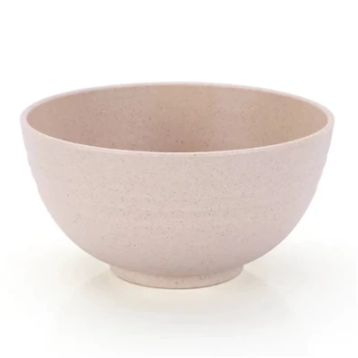 TOO KT-103 5 db-os vegyes színekben búzaszalma műanyag tál szett, 12×6.5 cm