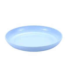 TOO KT-119 5db-os vegyes színekben búzaszalma műanyag kerek tányér szett, 20×3cm