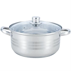 TOO KT-217 5,5 L-es fazék/lábas fedővel, 24cm-es konyhai rozsdamentes edény
