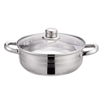 TOO KT-221 7 L-es kétfüles serpenyő fedővel, 28cm-es konyhai rozsdamentes edény
