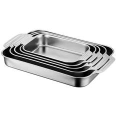 TOO KT-300 Fémtálca fogóval 36.5 x 22 x 8 cm