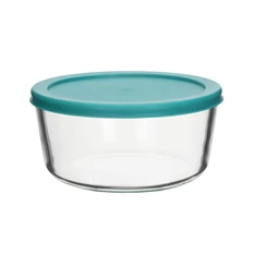 TOO KT-93 üveg 1652 ml-es hőálló kerek ételtároló műanyag tetővel