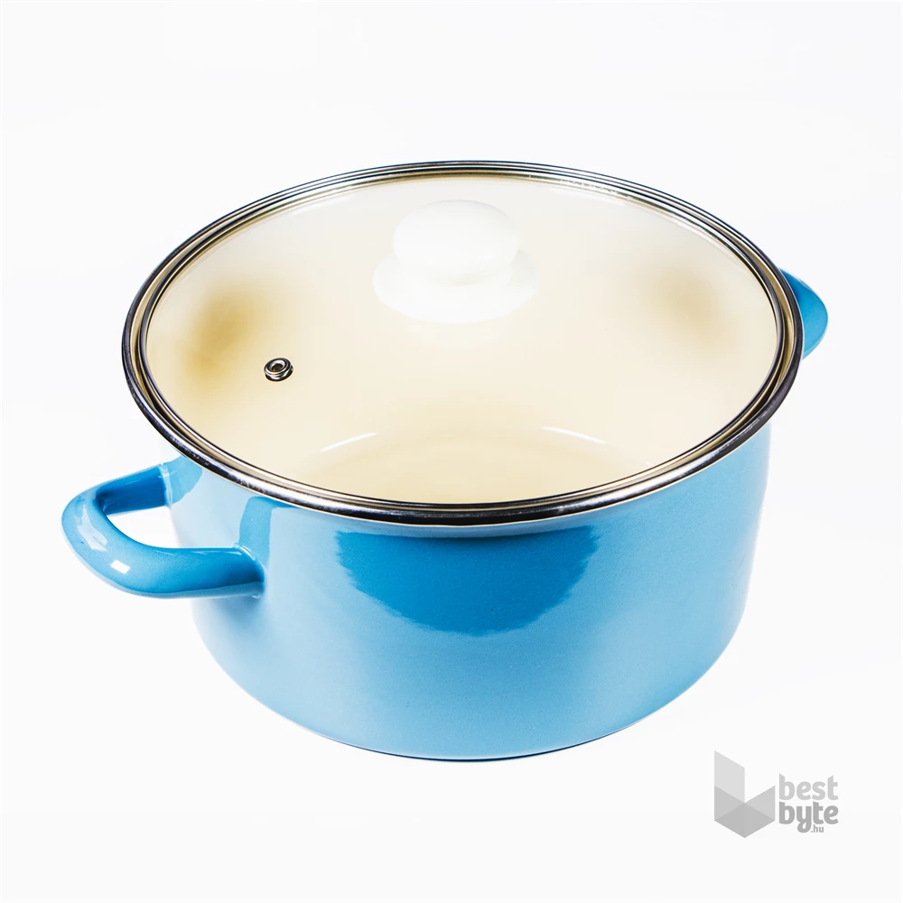 TOO LINE BLUE 2,9 literes, 20cm átmérő, 10cm magasságú lábas (fazék) üveg fedővel