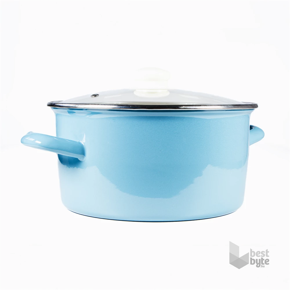 TOO LINE BLUE 2,9 literes, 20cm átmérő, 10cm magasságú lábas (fazék) üveg fedővel
