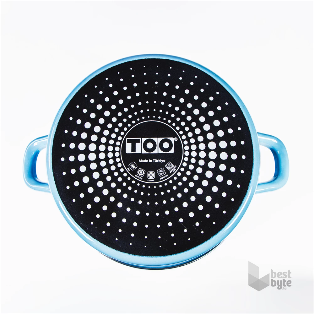 TOO LINE BLUE 2,9 literes, 20cm átmérő, 10cm magasságú lábas (fazék) üveg fedővel