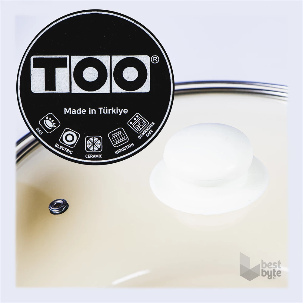 TOO LINE BLUE 2,9 literes, 20cm átmérő, 10cm magasságú lábas (fazék) üveg fedővel