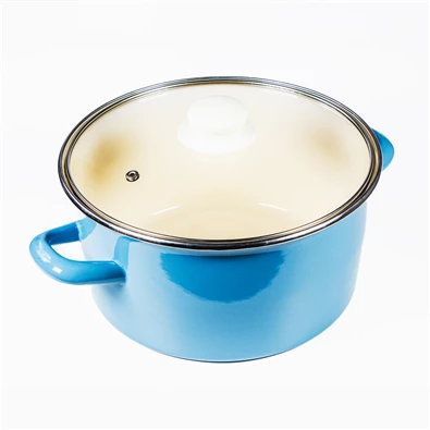 TOO LINE BLUE 5,5 literes, 24cm átmérő, 12cm magasságú lábas (fazék) üveg fedővel