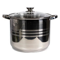 TOO LP-7170-13L prémium rozsdamentes edény 13,3 liter fazék/lábas+fedő 28 x 22cm