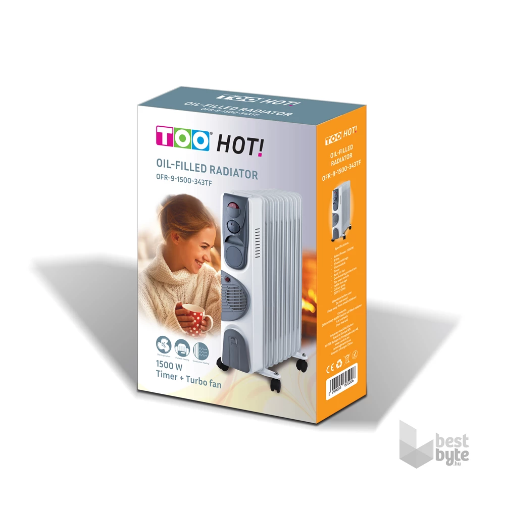 TOO OFR-9-1500-343TF 2000W 9 tagú elektromos olajradiátor